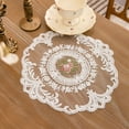 thumbnail image 4 of Meitianfacai European Retro Lace Placemats Table Mats French Old Wind Background Cloth Shooting Props Small Tablecloth Embroidery Mats, White, 4 of 6