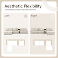 thumbnail image 3 of LUCKHAO Corduroy Modular Sectional Sofa with Bluetooth Speakers, 114*64'' L Shaped Upholstered Deep Seat Couch , with Console,USB Charger,Cup Holders,Storage,Ottoman, 3 of 23