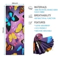 thumbnail image 2 of Purple Yellow Blue Butterfly Pattern Hot Yoga Mat Towel Non Slip for Hot Yoga - Quick-Drying Yoga Mat Cover with 4 Corner Pockets with Travel Bag - Hot Yoga Towel Non Slip 70"x26", 2 of 6