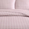 thumbnail image 5 of City Scene Woven Grid Pink Reversible 3 Piece King Quilt Set, 5 of 12
