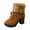 Brown, variant on Women's Ankle Boots Casual Heel Platform Lined Booties for Comfortable Winter Footwear 9.5 Brown