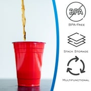 EDI Red Party Cups - 16 oz (100 pcs) (16 Oz)