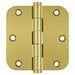 thumbnail image 2 of Deltana CSB35R5-R 3-1/2 X 3-1/2 Ball Bearing Square Corner Full Mortise Hinge - Brass, 2 of 2