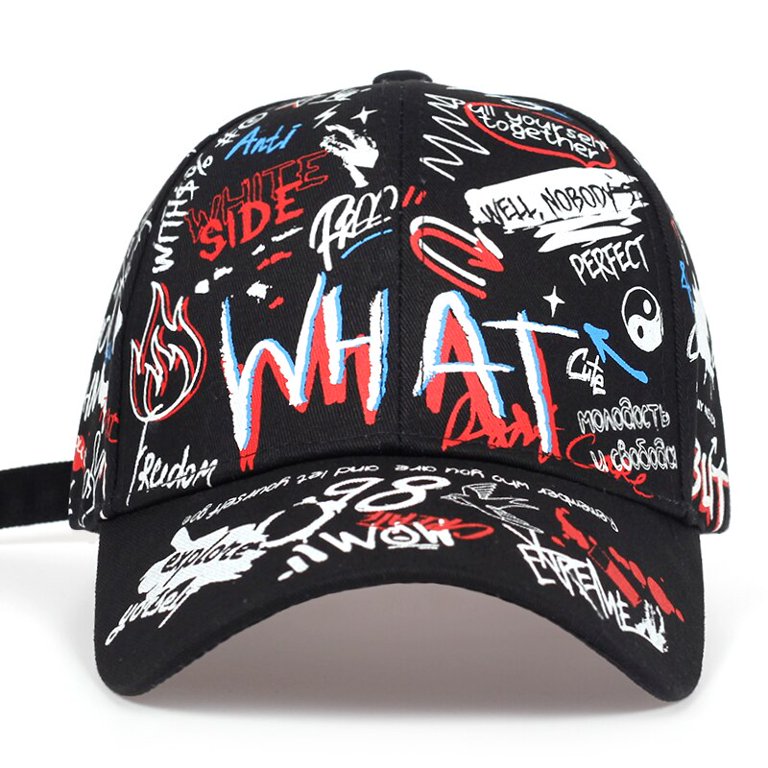 New Fashion Graffiti Printed Baseball Outdoor Cotton Sun Hat Men