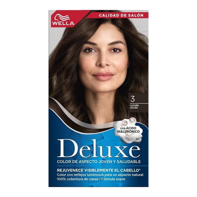 Tinte para cabello Wella Deluxe con ácido hialurónico 3 Castaño Oscuro