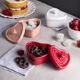 thumbnail image 2 of Staub Ceramic 3-pc Mini Heart Cocotte Set - Cherry, Pink, White, 2 of 5