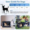 thumbnail image 4 of Soft Small Dog Crate - 24 inch Portable Travel Puppy Crate for Small Pets or 2 Cats, Collapsible Pet Carrier with 4 Mesh Doors, Car Kennel for Dogs with Handle for Indoor and Outdoor, Bule, 4 of 9