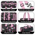 thumbnail image 3 of Teacher Tote Bag,Pioneer Flower Floral Print Pattern Teacher Utility Tote Bag,Large Work Tote Bags for Women with Multiple Pockets,Top Zipper Closure,13.8x10.6x6.7 Inch, 3 of 5