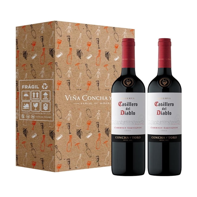 Vino Tinto Casillero del Diablo Reserva Cabernet Sauvignon 2 Botellas de 750 ml