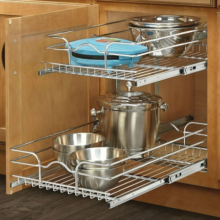 Two Tier Chrome Basket - Rev-A-Shelf 15