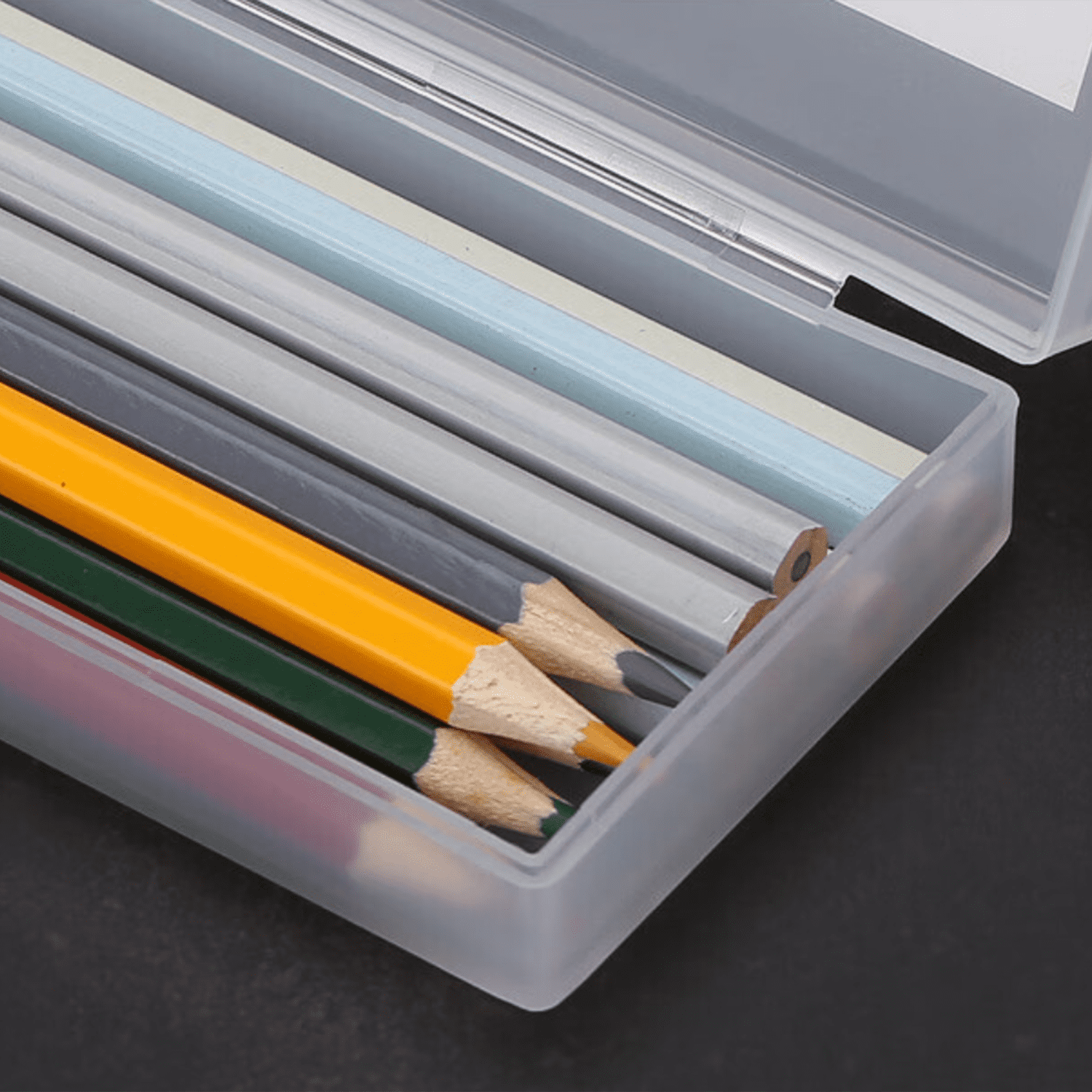 M Premium Plastic Art Box for Pen, Brush, Eraser & Other Crafts Organizer