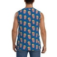 thumbnail image 3 of Yiaed Cute Popcorn Print Men's Singlet Vests Summer Running Muscle Tank Tops Gym Undershirt Round Neck Sleeveless for man, 3 of 8
