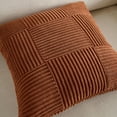 thumbnail image 3 of Fancy Homi Set of 2 Rust Boho Decorative Throw Pillow Covers 16x16 inch for Living Room Bedroom Couch Bed Sofa, Modern Farmhouse Home Decor, Soft Striped Patchwork Plaid Corduroy Accent Cushion Case, 3 of 6