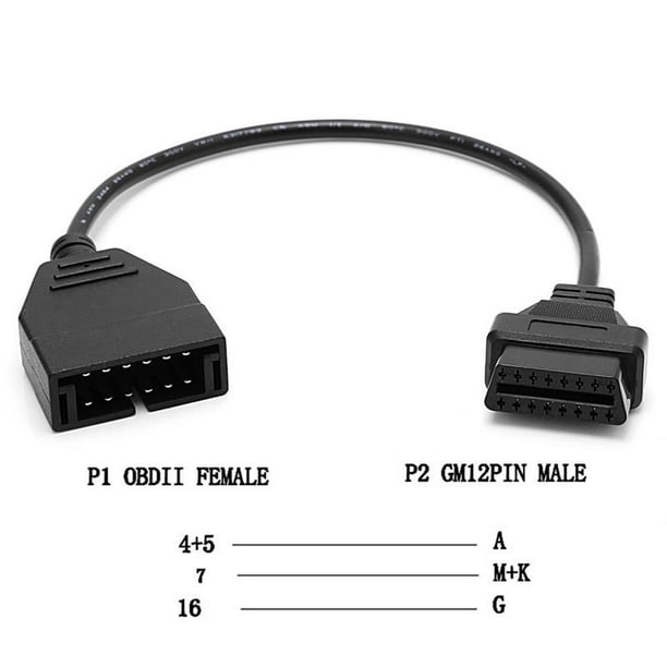 Câble adaptateur OBD1 OBD2, connecteur OBD 12Pin à 16Pin, cordon