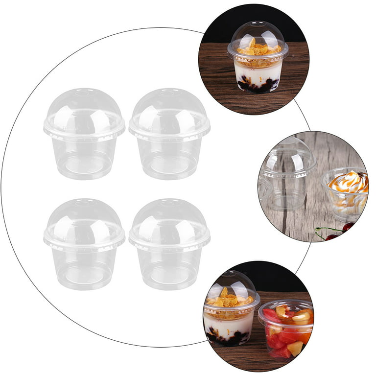 50pcs Jelly Cups, Small Plastic Containers with Lids, Salad