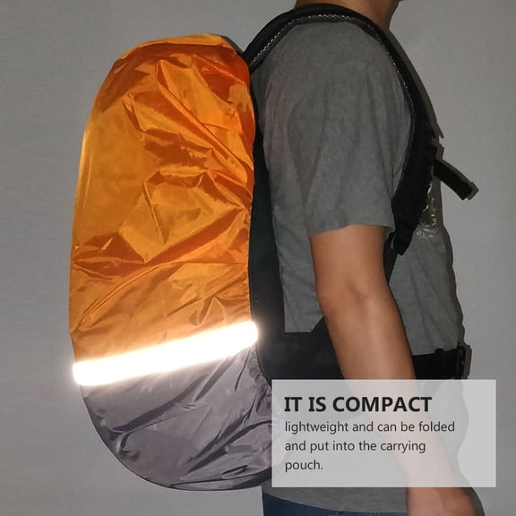 Homoyoyo Orange Waterproof Backpack Rain Cover with Reflective p for Outdoor Hiking and Camping