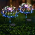 thumbnail image 1 of Lámpara 4 piezas 125LED fuegos artificiales solares luz de diente de león decoración de jardín al aire libre (colorido) Ehuebsd Para estrenar, 1 of 1