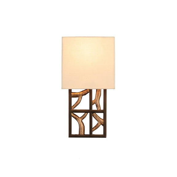 Kalco Lighting Hudson 7" 1-light Wrought Iron Wall Sconce in Bronze Gold