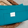 thumbnail image 6 of Twiny Threads Set of 12 Hemstitch Reusable Cloth Dinner Napkins - Turquoise Blue, 6 of 6