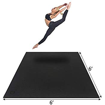 Large Yoga Mat 6 X6 X7mm Thick Workout Mats For Home Gym Flooring Extra Wide And Non Slip Quick Nbsp Resilient Barefoot Exercise Ultra Comfortable Cardio Pilates Stretching Yoga Mat 6 X6 X7mm Thick Workout Mats