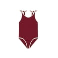thumbnail image 5 of CAIXIA Girls Swimsiut One Piece Spaghetti Strap Ruffle Bathing Suit Cute Printed Bow Back Ruched Girls Swimsuit Size 8 Quickdry Mesh Summer Swimwear,120, 5 of 5