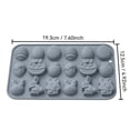 thumbnail image 3 of Fokuz Silicone de Pâques à 15 Cavités – Formes de Lapin, d'Oeuf et de Poussin pour Chocolat, Bonbons, Savon et Résine, Antiadhésif, Réutilisable, Cuisson pour Projets de Bricolage de Pâques, 3 of 5