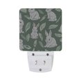 thumbnail image 2 of Cute Rabbit and Leaf Night Light 2 Pack LED Nightlight Plug into Wall Dusk to Dawn Sensor Soft White, 2 of 7
