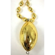 Gold Football Shape Mardi Gras Bead Beads Necklace Party Favor