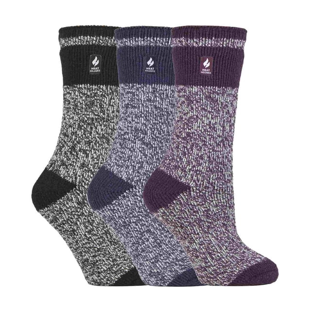 HEAT HOLDERS - Lot de 3 Chaussettes Thermiques Isolées pour Femmes pour l'Hiver