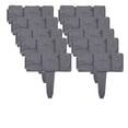 thumbnail image 2 of No-Dig Garden Edging Border 10 Pack, 9.84x9.03in Stone-Look Landscape Barrier for Lawn Beds,Grey, 2 of 5