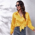 thumbnail image 3 of Fashion Blouse Shirt for Women New Arrival Imitation Silk and Satin Long Sleeve Top Casual Clothing, 3 of 6