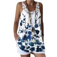 thumbnail image 5 of Tops for Women Tank Tops Vintage Printed Lace Crewneck Sleeveless Shirts Blouse Beach Vest Women's Summer Clothes, 5 of 7