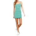 thumbnail image 2 of SHEOWO 'Women & Juniors Solid Plain Spaghetti Strap Camisole Mini Dress Tank Top (Dusty Green/Navy, Medium)', 2 of 3