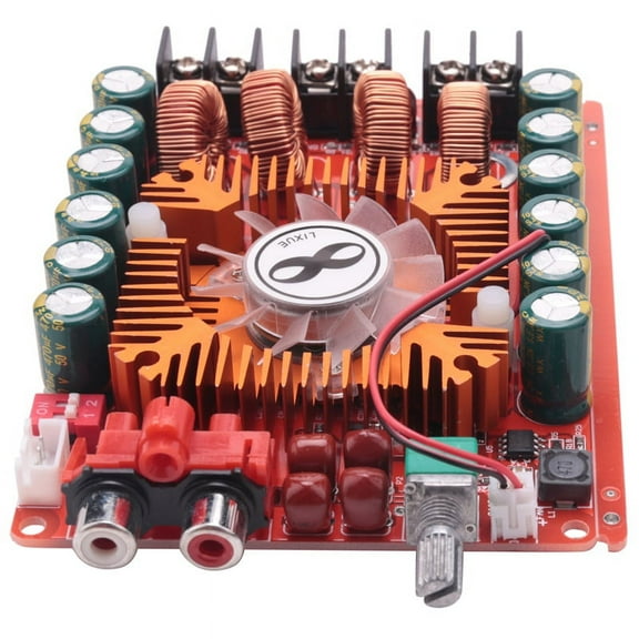TDA7498E 2X160W Dual Channel Audio Amplifier Board, Support BTL Mode 1X220W Single Channel, DC 24V Digital Stereo Power Amp Module for Car Vehicle Computer