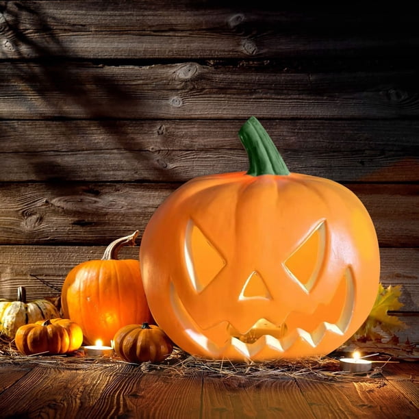 Eoozwa Halloween Light Up Pumpkin Jack O Lantern Pumpkins Decor
