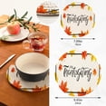 thumbnail image 3 of GZHJMY 2PCS Thanksgiving Autumn Leaves Trivets Pot Holders Set and Placemats Set, Hot Pads, Table Mats for Cooking and Baking, Cotton Braided Hot Pads, 7.09"+9.45", 3 of 7