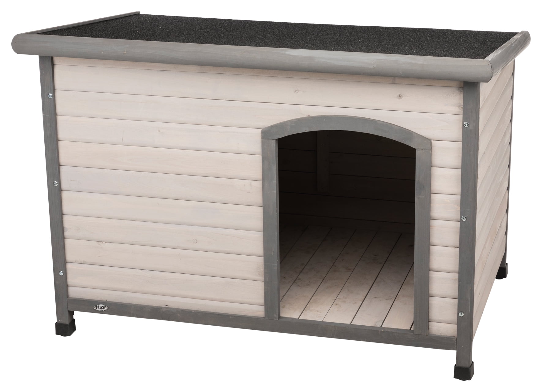 Trixie Pet Products Natura Flat Roof Club Dog House Gray L Walmart