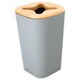 thumbnail image 6 of KRALIX Bathroom Set 4 Pieces Gray Plastic/Bamboo Bathroom Accessories, 6 of 6
