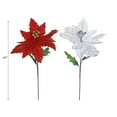 thumbnail image 3 of Maison Concepts Artificial Flower Glitter Edged Poinsettia Stem - Set of 6 - 29 L, 3 of 3