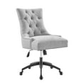 thumbnail image 2 of Modway Regent Tufted Fabric Office Chair in Black Light Gray, 2 of 9