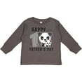 thumbnail image 3 of Inktastic Happy 1st Fathers Day with Pandas Girls Long Sleeve Toddler T-Shirt, 3 of 5