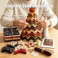 thumbnail image 4 of 2026 New Christmas & Halloween Diy Quilted Fabric Tree Kit, 3D Fabric Patchwork Craft Set for Beginners, Handmade Tabletop Holiday Decor, Ideal for Home Mantel Table Office Display, 4 of 8