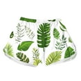 thumbnail image 4 of Stamzod Women's Shorts Summer Lightweight Printed Bathing Suit Shorts Casual Stretch Elastic Waist Beach Shorts Green E S, 4 of 5