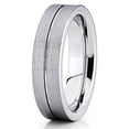 thumbnail image 2 of Silly Kings 6mm Tungsten Carbide Wedding Band Brushed Gray Ring Comfort Fit Men Women, 2 of 3