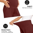 thumbnail image 4 of LIaqionyy Wide Leg Maternity Pants for Womens Pajamas Soft Pregnancy Yoga High Waist Lounge Trousers with Pockets, 4 of 7