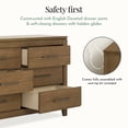 thumbnail image 5 of Evolur Oakley Double Dresser, Hickory, 5 of 6
