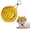 Yellow, variant on Canvas Dog Bucket Sun Hat with Ear Holes & Adjustable Neck Strap, Breathable Outdoor Beach Travel Hat for Small Medium Dogs & Cats (Light Blue-L)