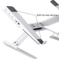 thumbnail image 2 of Soporte para computadora portátil ajustable elevador 12-18 pulgadas () Blanco, 2 of 6