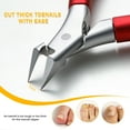 thumbnail image 6 of BEZOX Straight Toenail Clippers for Ingrown and Thick Toenail, Straight Edge Toe Nail Clippers for Thick Nails, Ergonomic Fingernail Clippers for Adults, Seniors, Men and Women - Red Handle, 6 of 8