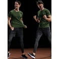 thumbnail image 3 of NELEUS Mens Dry Fit Mesh Athletic Shirts 3 Pack,Navy Blue+Olive Green+Blue,US Size 2XL, 3 of 7